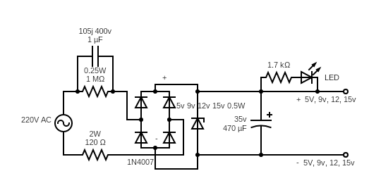 Transformer less AC to DC