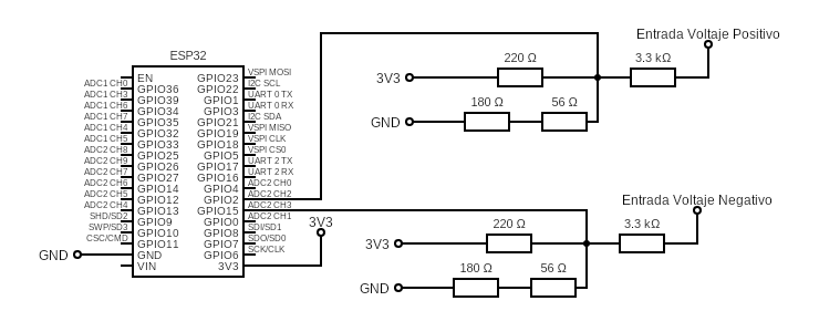 Circuito ESP32 Osciloscopio