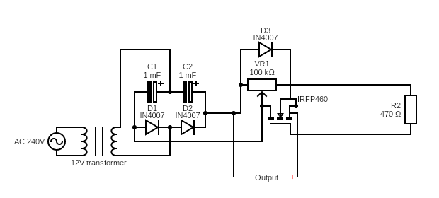 Variable power supply circuit