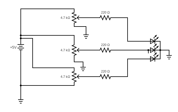 Pot Controlled RGB LED