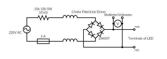 LED Tester Circuit 220V AC 