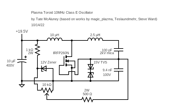 Plasma Toroid 10MHz Oscillator