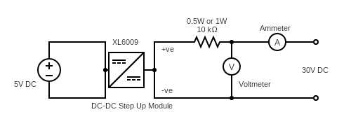 5V DC LED Tester Using XL6009 DC to DC Step Up Module