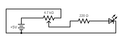 LED Brightness Control Using Potentiometer