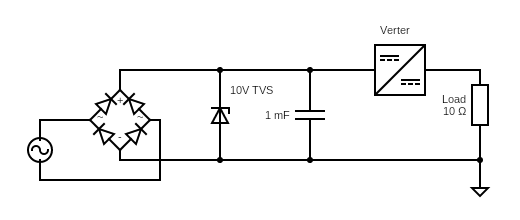 Hub dynamo circuit