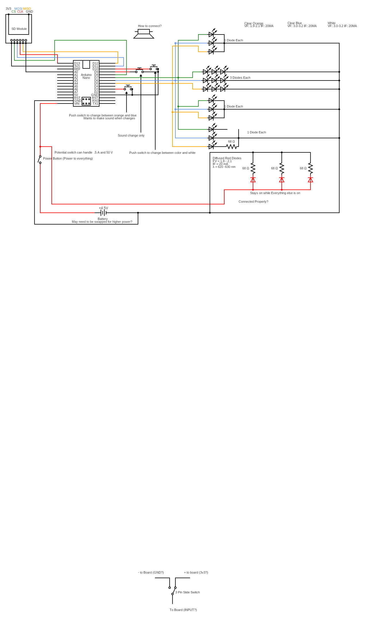 Light Switching and Sounds - Circuits - Circuit Diagram