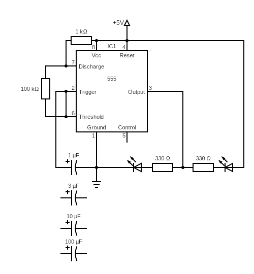 Led chaser circuit - Circuits - Circuit Diagram
