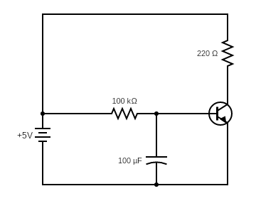RC Timing Circuit with Transistor