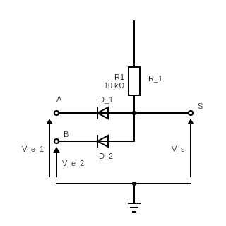 AND gate with 2 diodes