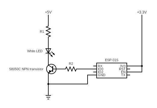 switch led with npn transistor