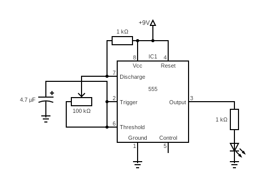 Led blinking circuit - Circuits - Circuit Diagram