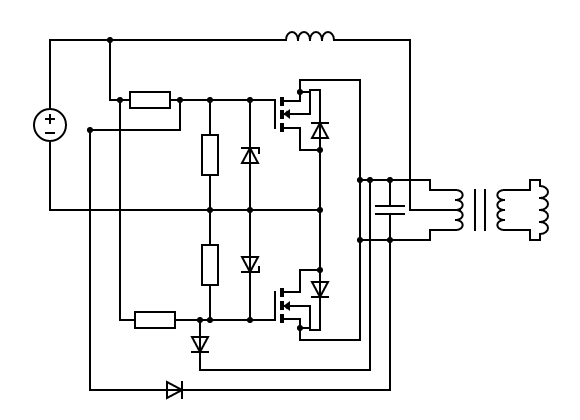 ZVS Driver and Induction Heater Circuit