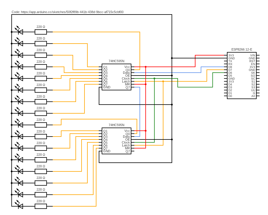 HC595x2WebServer