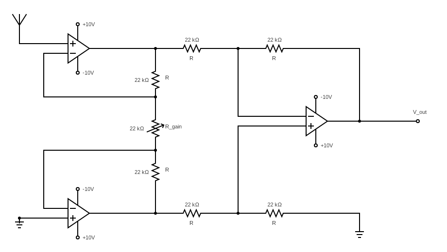 Instrumentational amplifier