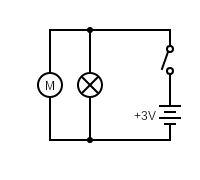 Snap Circuits Lamp And Motor In Pariell