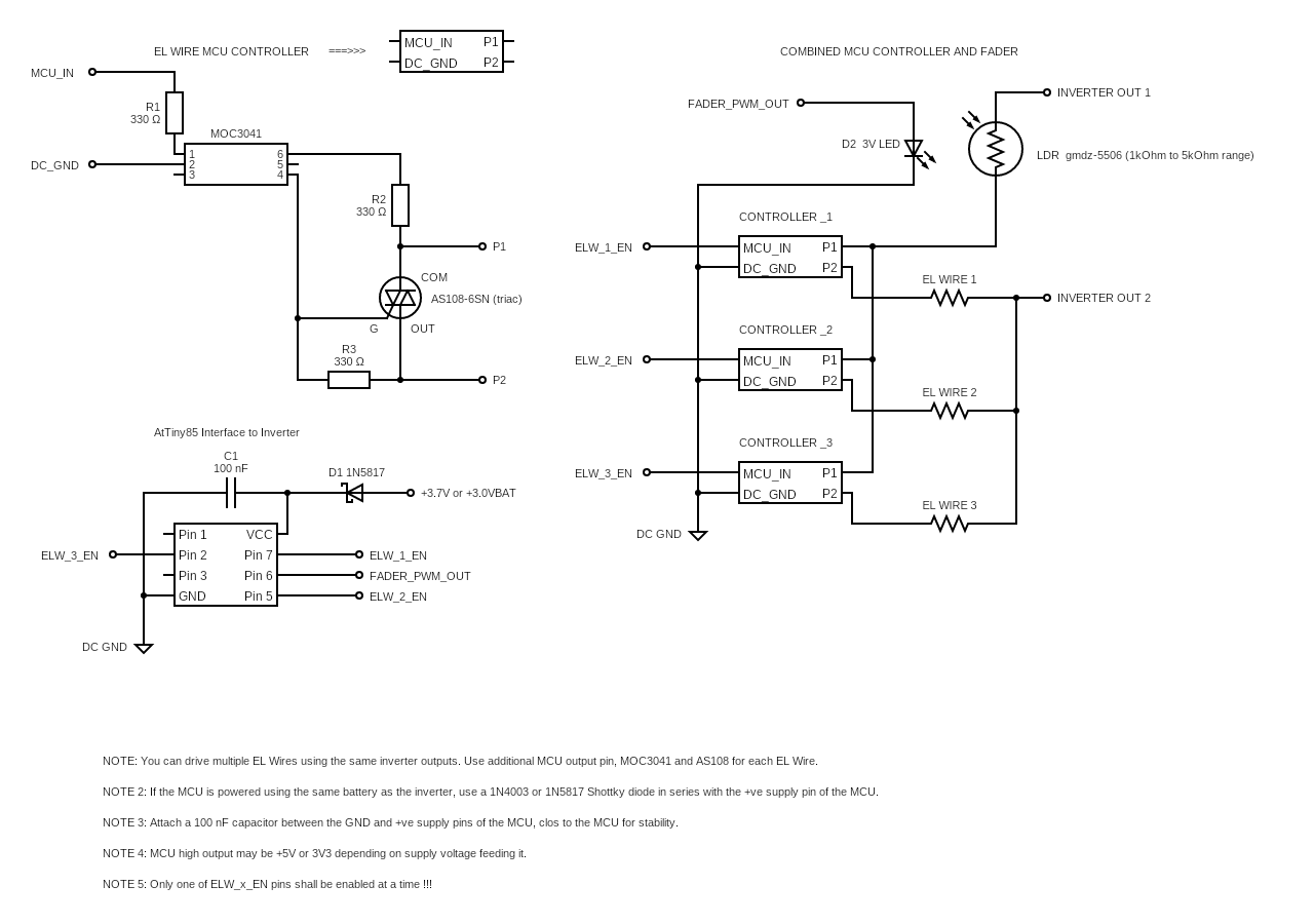 AtTiny85 ELW fader and switcher