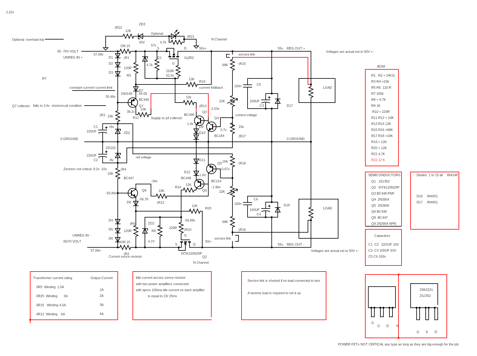 Dual stablised power supply MOSFET VERSION Circuits Circuit Diagram