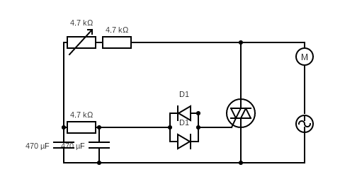 Universal motor triac dimmer - Circuits - Circuit Diagram