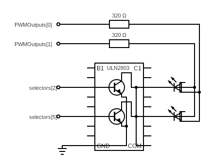 How to use a ULN2803 as a multiplexor