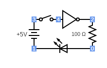 A  nearby Circuit  as soon as A NOT  open - Circuits - Circuit Diagram