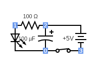 Simple Circuit With Polarity Capacitor - Circuits - Circuit Diagram